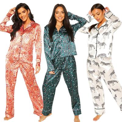 China Hot Spring QUICK DRY Warm Home Wear Set Two Piece Set Fashion Printing Long Sleeve Pants Matching Casual Nightgowns Sleepwear Pajamas Set for sale