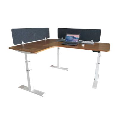 China Height Adjustable (Height) L Shaped Electric Standing Desk Eco-friendly Custom Made Exquisite Technical Adjustable for sale