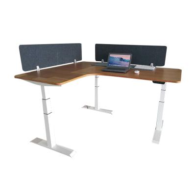 China New Design Adjustable L Shaped Straight 3 Leg Electric Adjustable Standing Desk (Height) Computer Desk for sale