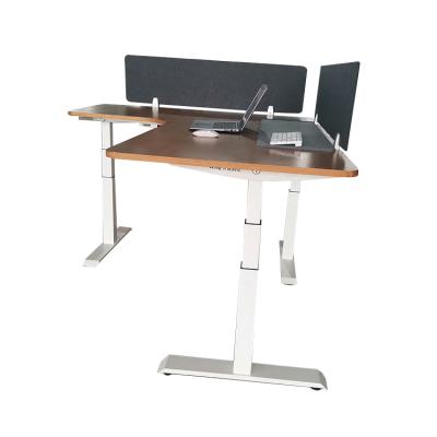 China (Size) OEM Home Office Multifunctional Adjustable Sit Stand Desk L Shaped Waist for sale