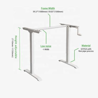 China Manual Height Adjustable Director's Desk Executive Table (Height) Adjustable Office Furniture for sale