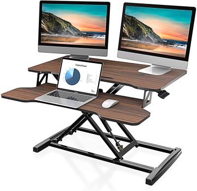 China (Size) Adjustable Adjustable Standing Workstation Desk Converter 32 Inch for sale