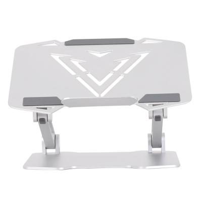 China (Size) Adjustable Iron Man Shape Hollowed Out Multi-Angel Aluminum Premium Laptop Stand For Desk for sale