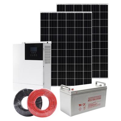 China 2000w 5000w solar panel system 2kw 5kw 5000 watt solar off-grid solar system full set kit for sale