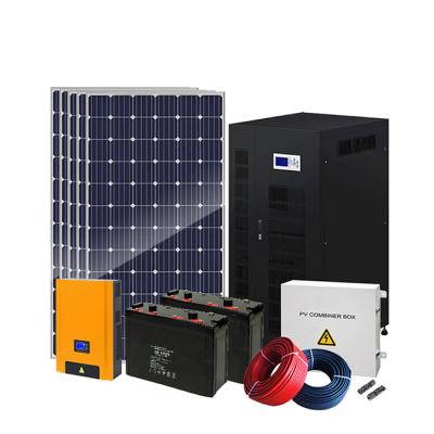 China Home Solar Systems 10kw 9kw 8kw 7kw Off-Grid Hybrid Panel Solar Power System For Home And Outdoor Use for sale