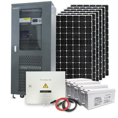 China Home Solar System SNAT Off-Grid Hybrid Solar System 20kw 30kw 40kw 50kw 60kw 80kw 100kw Solar Power Systems for sale