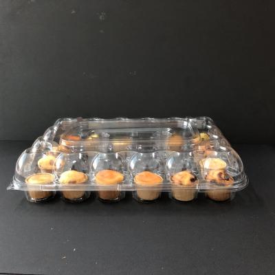 China Disposable Plastic Cupcake Containers with 24 Shaker Dividers for sale