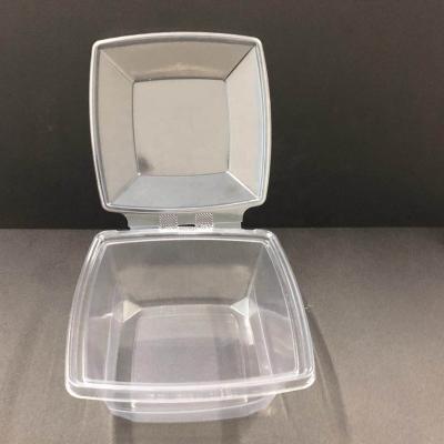 China Disposable Disposable Takeaway Food Container Small Blister Around Clear Plastic Fruit Salad Bakery Box for sale