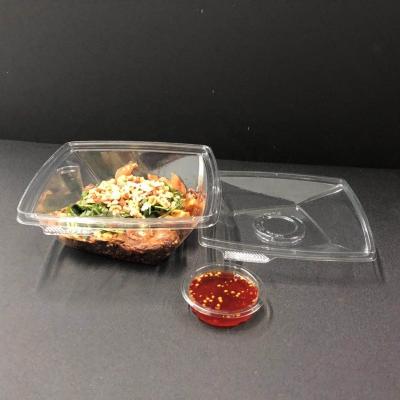 China Wholesale Disposable Clear Blister Plastic Salad Container Take Out Box 36oz for sale