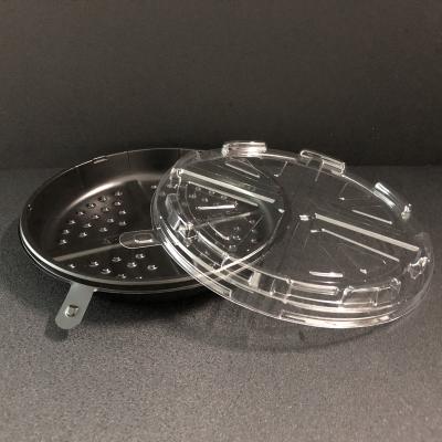 China 10 inch disposable clear plastic pizza box container with lid take away pizza box for sale