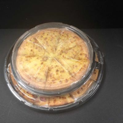 China 16 inch disposable wholesale clear plastic pizza box container with lid take away pizza box for sale