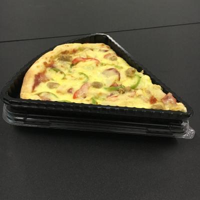 China Disposable Plastic Triangle Pizza Box And Triangle Pizza Container for sale