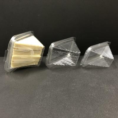 China Disposable Customized Triangle Plastic Box Sandwich Packaging Boxes for sale