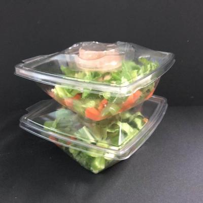 China Disposable Disposable Transparent Blister Plastic Salad Container For Takeout Box UFO for sale