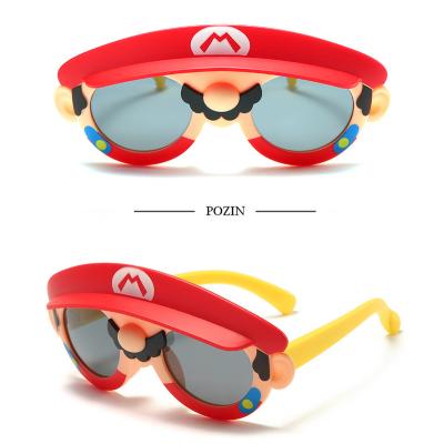 China Fashion sunglasses 2022 large TPEE children's high-end soft skin computer game Japan cartoon material kids party cosplay sunglasses for sale