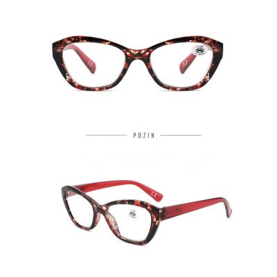 China 2021 fashion ladies flat color pack flower mother flower mother hyperopia spotting classic jelly color reading glasses for sale