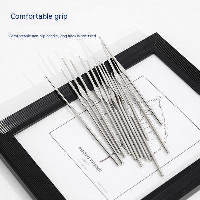 China Hand Knitting Wholesale Stainless Steel Silver Non-slip Multi-Specification Single Head Thin Crochet DIY Knitting Tools for sale