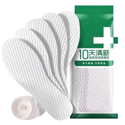 China Flexible Free samples Disposable Eco Friendly Wood Pulp Absorbing Sweat Comfortable Massage Insoles  Thin Soft Convenient Insole for sale