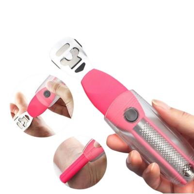 China Durable New Style Multifunctional 2 in 1 Pink Foot Care Dead Skin Foot Scraper Foot Callus Remover for sale