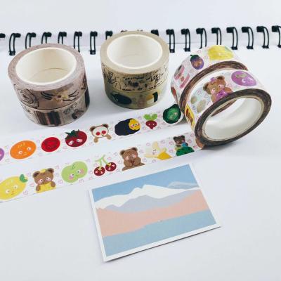 China Waterproof Wholesale Custom Make Logo Design Cartoon Washi Tape Japanese Paper for sale