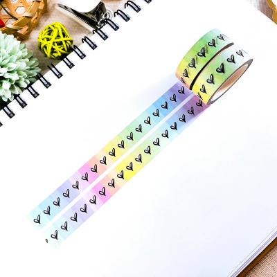 China Waterproof Black Waterproof Washi Tape Program Stationery Custom Printing Wholesale for sale