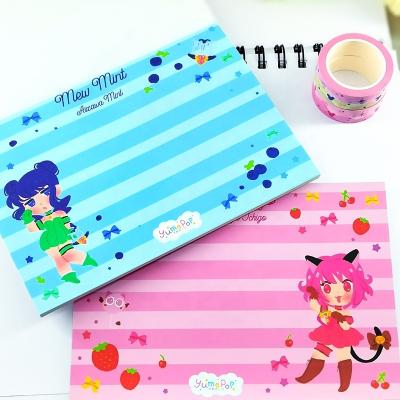 China Self Adhesive Customized Sticky Memo Pad Cute Post Printing Craft Notes Stationery Set for sale