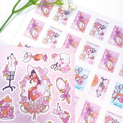 China Decorative Custom Cute Vinyl Sticker Holo Kiss Cut Waterproof Sticker Sheet For Planner for sale