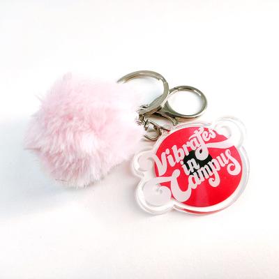 China Wholesale Custom Clear Plastic Anime Holographic Acrylic Key Chain With Tassel for sale