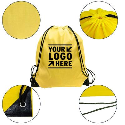 Chine Sac de ficelle fait sur commande non tissé de Logo Polyester Drawstring Backpack Pull à vendre