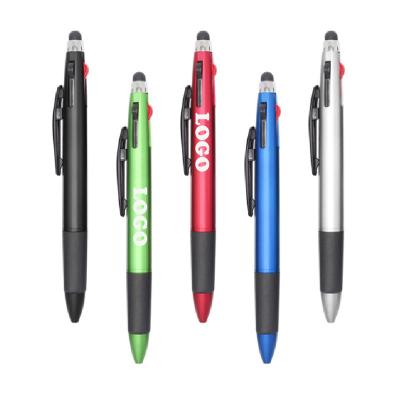 Cina Logo Imprint Hand Writing Pens su ordinazione 4 in 1 colore Pen With Stylus a sfera in vendita