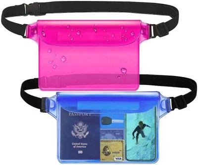 Cina Borsa regolabile di Fanny Pack Custom Waterproof Waist della borsa della radura del PVC della cinghia in vendita