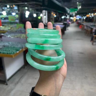 China Real Natural Women FASHIONABLE Jade Bracelets Bangle Charm Bangles Natural Myanmar Green for sale