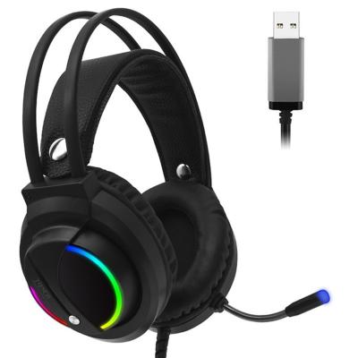 China Earphone 7.1 Channel 3.5mm+usb Plug Gaming Headset Surround Stereo In Ear Headset With Microphone And Volume Control RGB Colorful Lights for sale