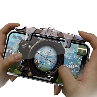 China G15 Button Mobile Phone Gaming Trigger 6 Fingers PUBG Controller Programmable Gamepad Button Sensitive Shoot and Aim Controller For IPhone Android for sale