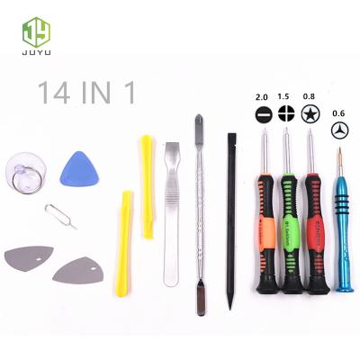 China Easy Carry 14 in 1 Screwdriver Repair Tool Kit for iPhone 7 Repair Tool Kit for sale