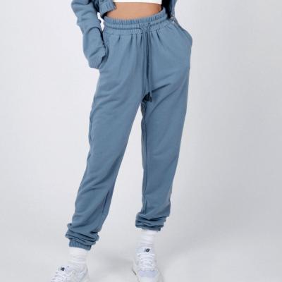 China Anti-wrinkle Logo Custom Sweatpants for Woman Sport Joggers Set 100%COTTON OEM ODM for sale