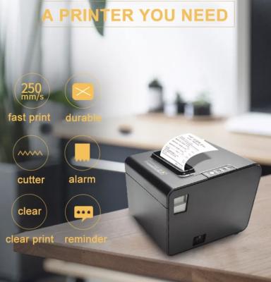 China Cheapest Black And White Android POS System 80mm 3Inch USB Thermal Receipt Printer Black And White for sale