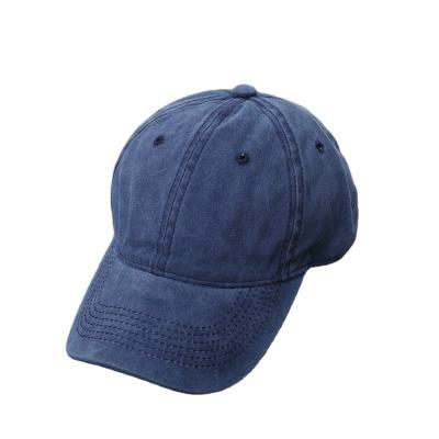 China Plain Men Women Plain Embroidery LogoTwill Low Profile Cotton Washed Baseball Cap Hat for sale