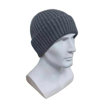 China JOINT Wholesale New 2021 Winter Thermal Thick Pure Color Customized Beanie Knitted Hat for sale