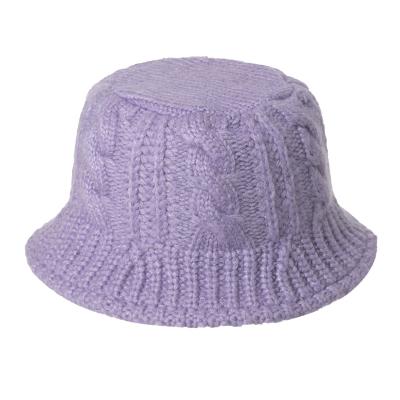 China 2021 COMMONS New Autumn Adult Woolen Basin Hat For Girls Fashion Student Knitted Bucket Hat To Keep Warm for sale