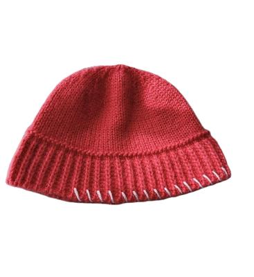 China New 2021 Winter Solid Color COMMON Hat For Lady Dome Thick Knitted Hats To Keep Warm And Fashionable for sale