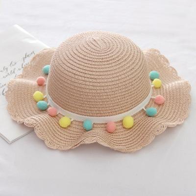 China High Quality Baby Strawberry Fisherman Sun Visor Hat Summer Beach Woven Kids Bag Children Straw Hat Soft Beach Suntan for sale