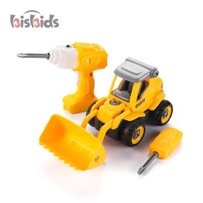 China DIY Assemble Car Transport Engineering Vehicle DIY 2.4G Battery Operated rc Mixer Toy Truck With Voice IC for sale