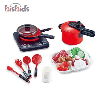 China Girl gift simulation home utensils pretend to play cooking furniture toy kitchen tableware kids plastic toys kitchen set mind 37 pcs for sale