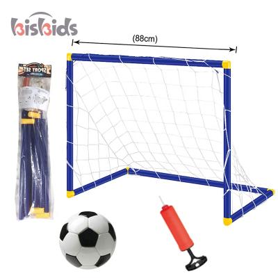 China Funny Sports Game Sports Goal Plastic Portable Football Sets Kids With 14cm for sale