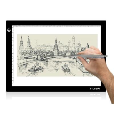 China cheap USB computer connected slim A4 size huion L4S LED light acrylic board tattoo finding drawing board yes for sale