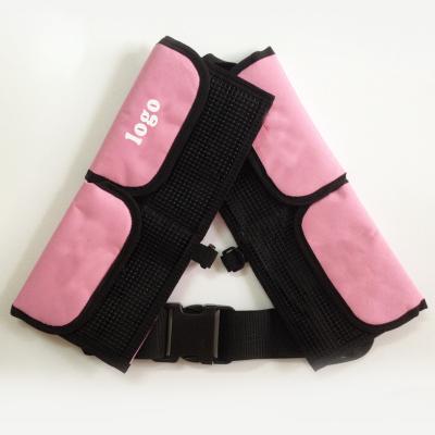 China Strong Colorful Polyester Power Diving Weight Belt Heavy Mesh Pocket For Weight 4 Pockets Adjustable Lead for sale