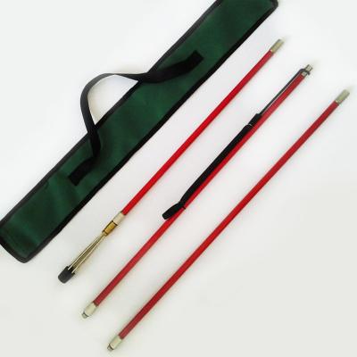 China Handspear 2.2M Fiberglass Hand Glass Spear Red Polespear With 5 Fork Tips Polespear Spearfishing Spearfishing Spear for sale