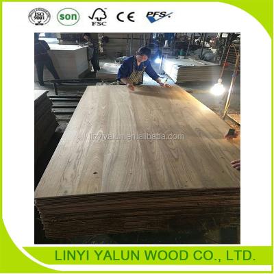 China Linyi Burma Teak Sapele Indoor Natural Red Oak Wood Veneer Fancy Plywood for sale