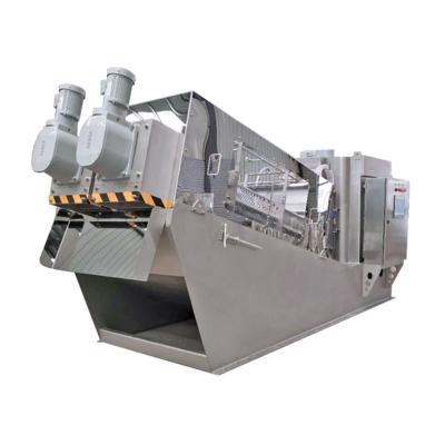 China SS304 SS316L Multi Disc Screw Press Dehydrator 5-480 kg/h Te koop